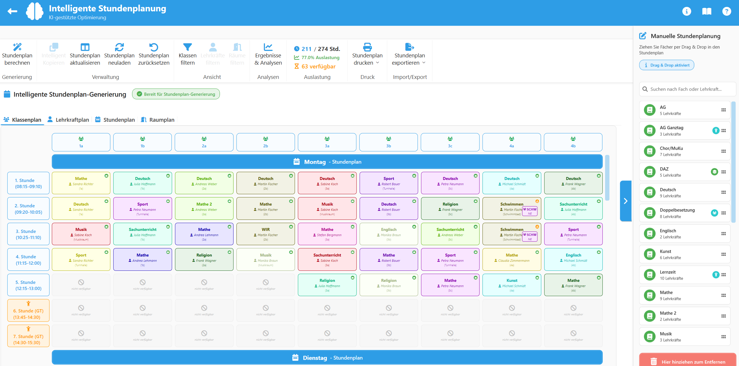 Flixplaner 2.0 - Intuitive Übersicht über die gesamte Schule